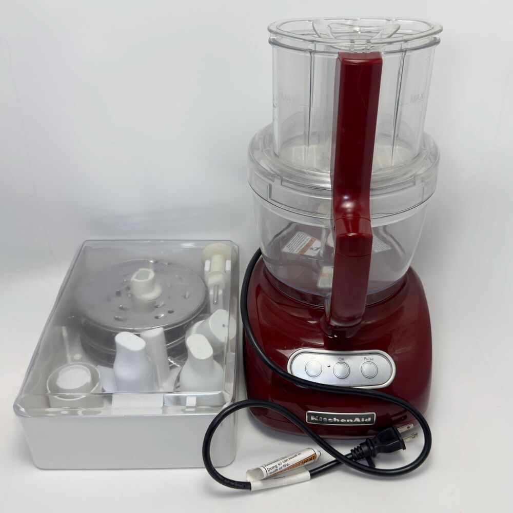 KitchenAid Food Processor KFPW761 Red Wit Blades, Discs, Adapters & Storage Case